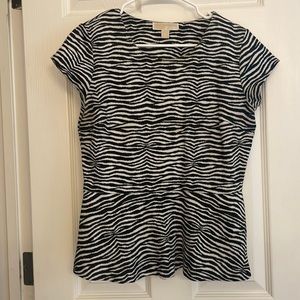 Zebra peplum top